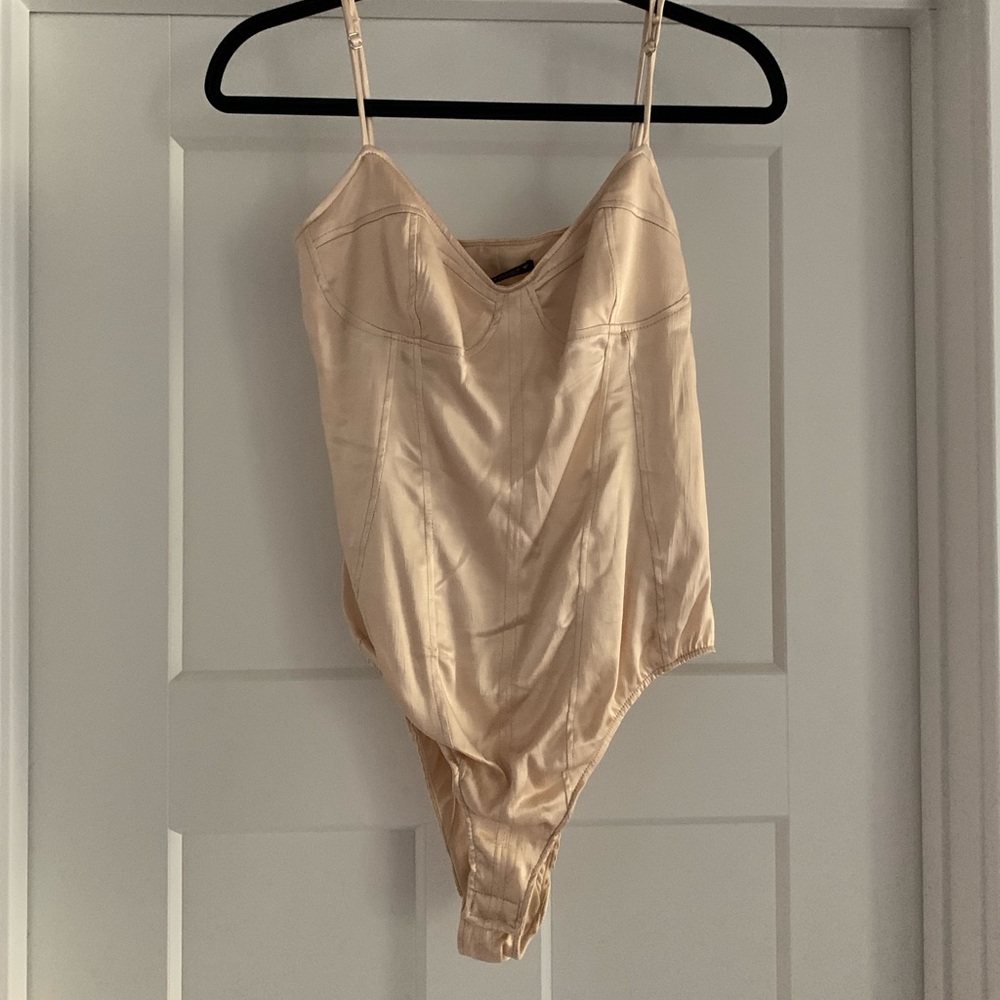 Champagne corset bodysuit
